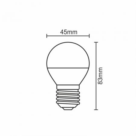 LED bulb 5W - G45 / E27 / SMD / 4000K - ZLS827