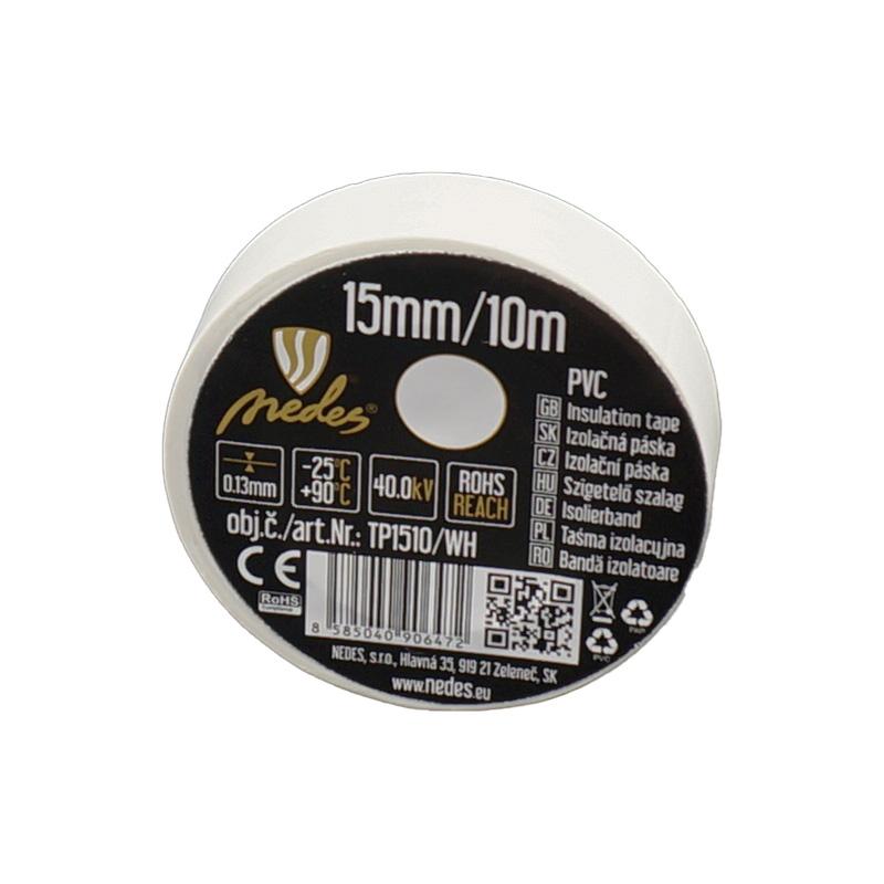 Insulation tape 15mm / 10m white - TP1510/WH