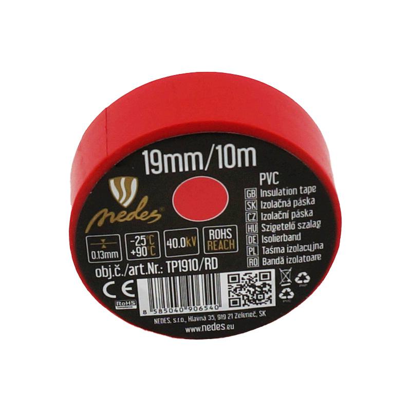 Insulation tape 19mm/10m red -TP1910/RD