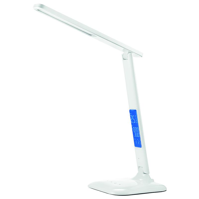 LED desk lamp NAOMI 7W dimming + clock, thermometer - DL4303/W