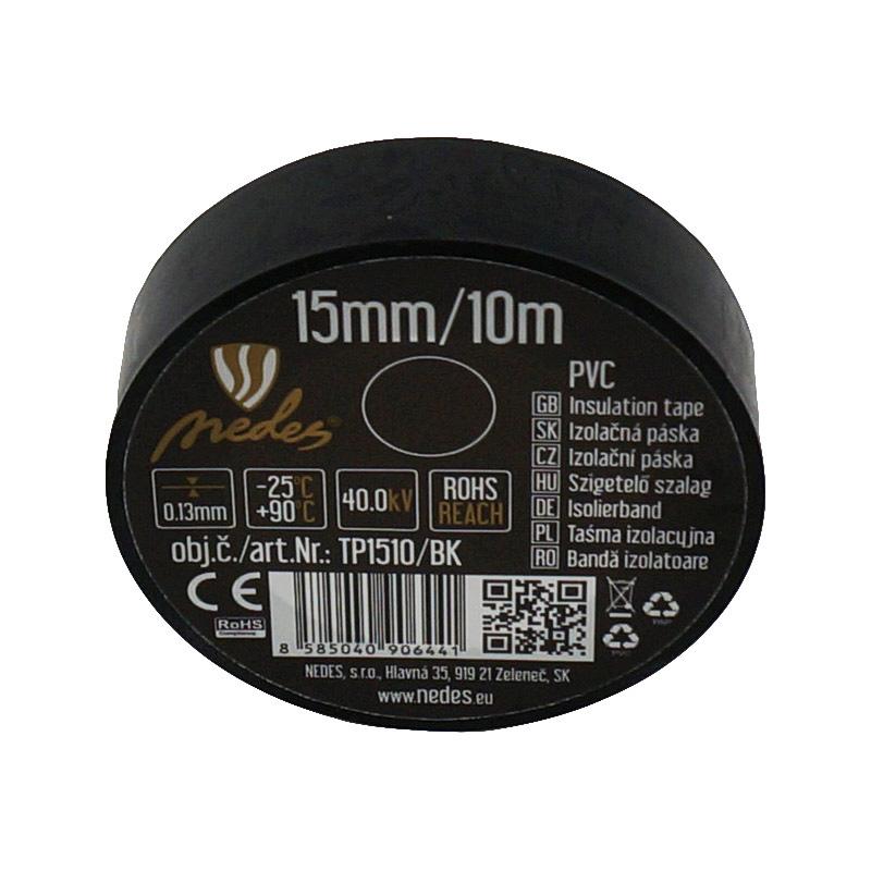 Insulation tape 15mm / 10m black - TP1510/BK