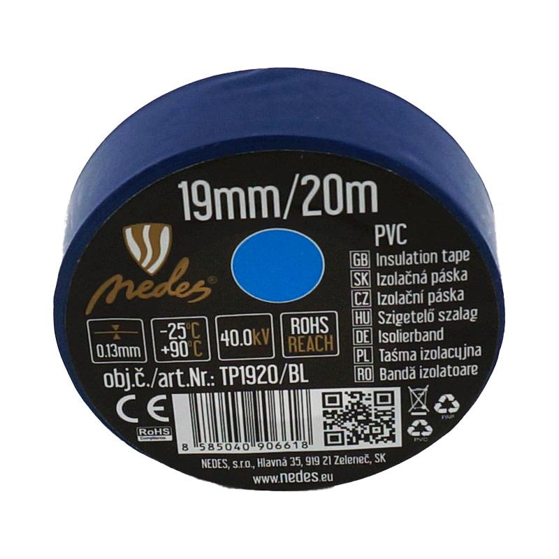 Insulation tape 19mm / 20m blue - TP1920/BL