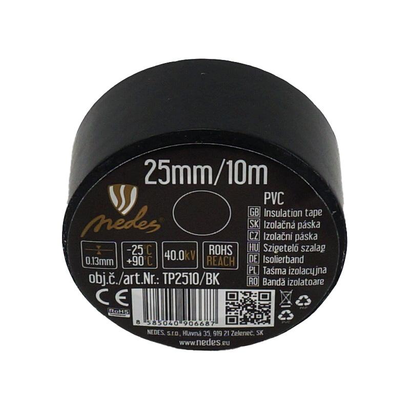 Insulation tape 25mm / 10m black - TP2510/BK