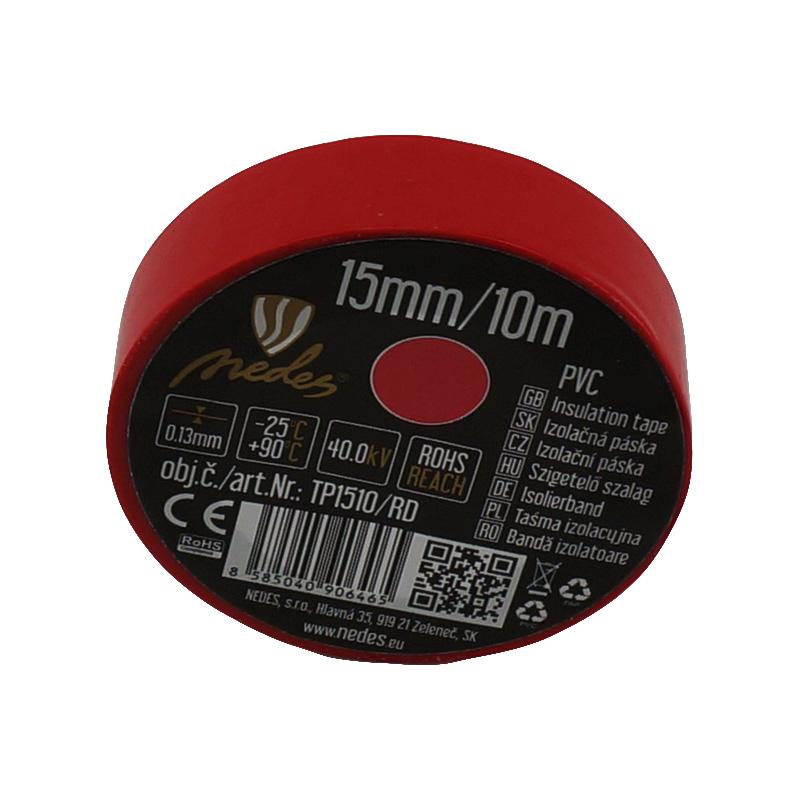 Insulation tape 15mm/10m red -TP1510/RD