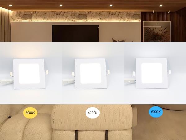 LED recessed panel 6W / PS / SMD / 3000K - 4000K - 6000K / WH - LPL231