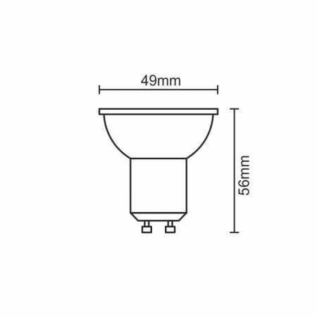 LED bulb 6W - GU10 / SMD / 4000K - ZLS126B