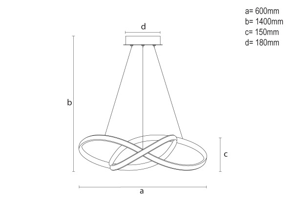 LED pendant light with remote control 85W - TA2311/W 9