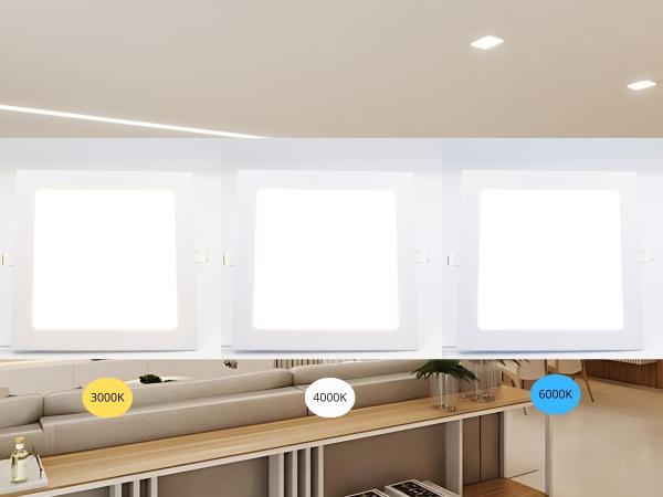 LED recessed panel 18W / PS / SMD / 3000K - 4000K - 6000K / WH - LPL234