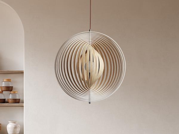 Pendant light solid wood E27 / 500 - WRE062