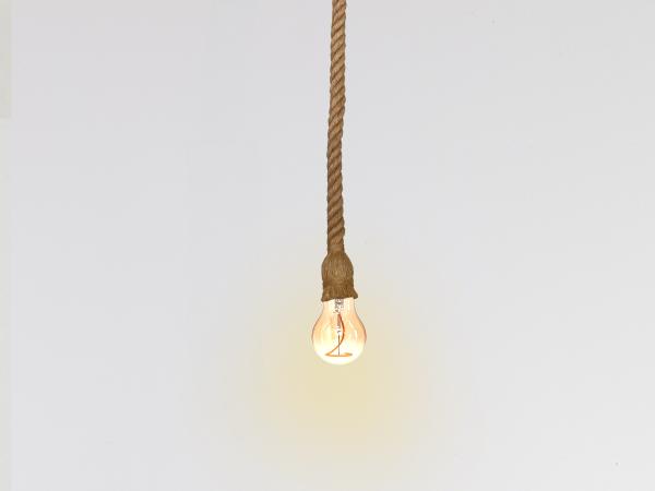 Hanging light E27 / 1m / rope - natural - BH671-1 1