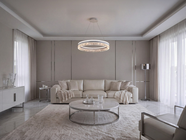 LED pendant light + remote control, 80W - J4391/W 1