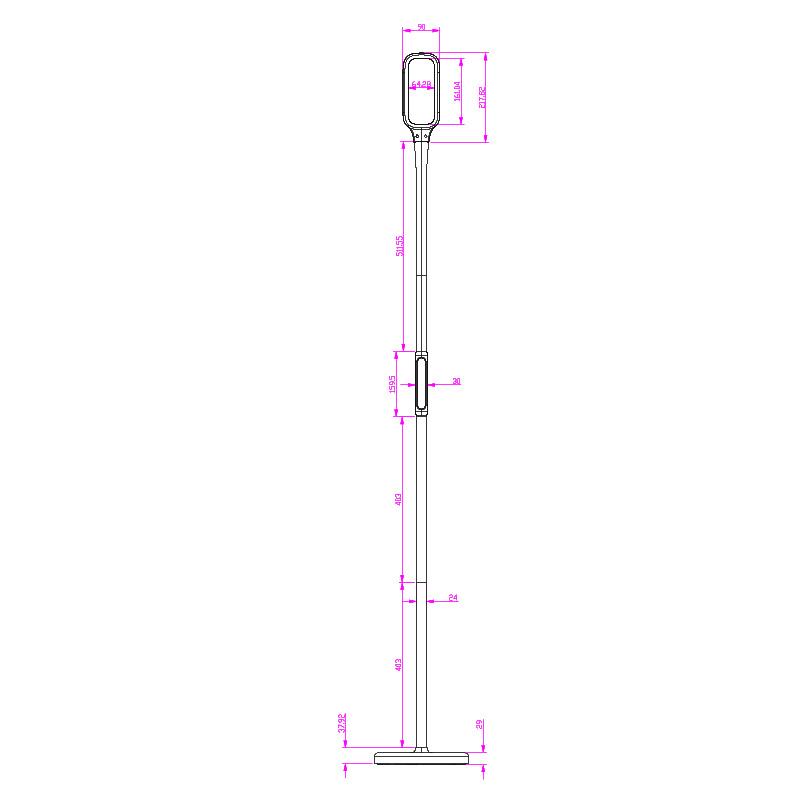 LED desk lamp XENIA 12W dimming, timer (table/floor/clip) - DL4306/B
