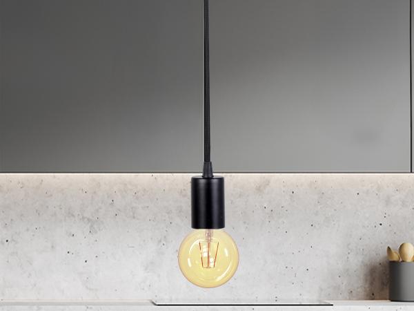 Hanging light E27 / 1m / black - BH531