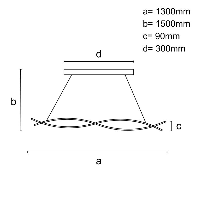 LED pendant light with remote control 80W - J4368/G