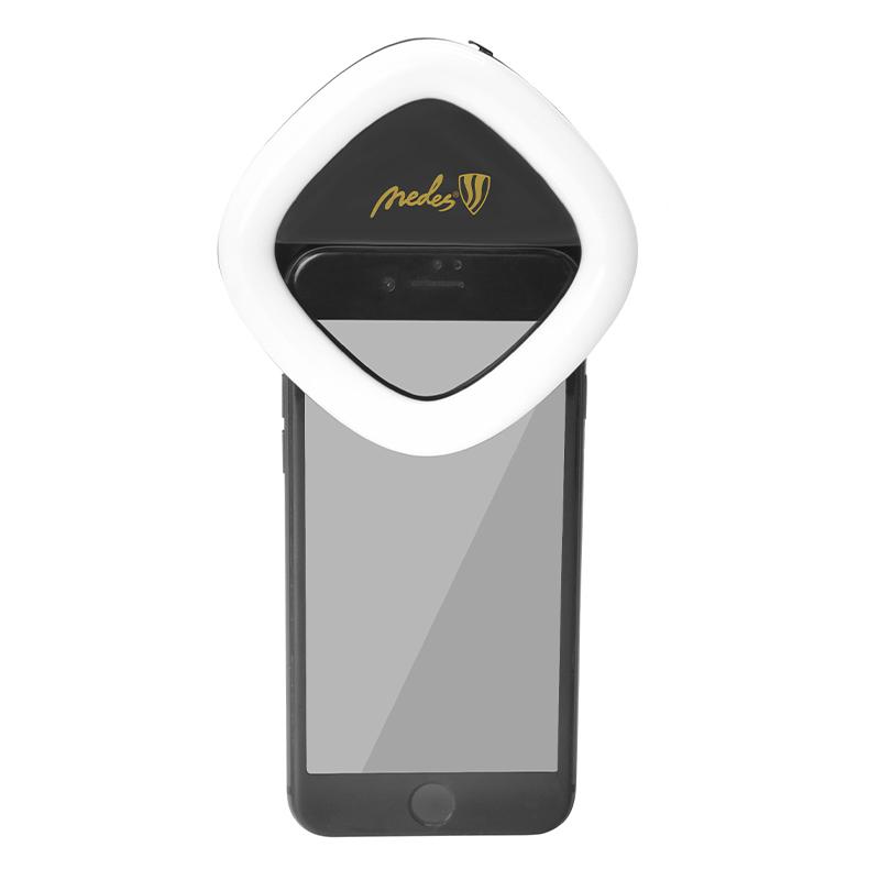 LED rechargeable selfie + mirror + powerbank - ML02R