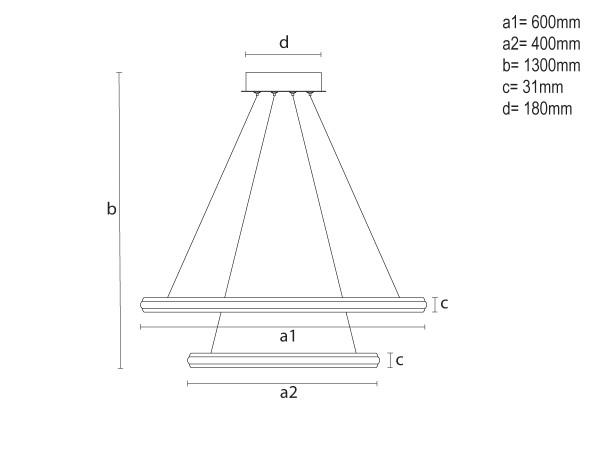 LED pendant light with remote control 90W - TA2306/W 9