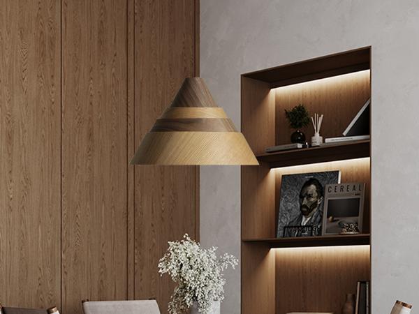 Pendant light solid wood E27 / 330 - WRE031