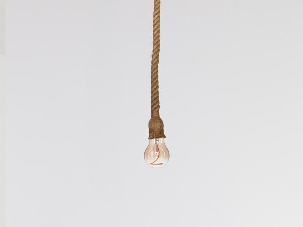 Hanging light E27 / 1m / rope - natural - BH671-1