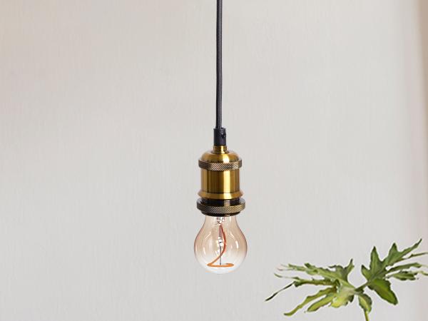 Hanging light E27 / 1m / antique gold - BH652B