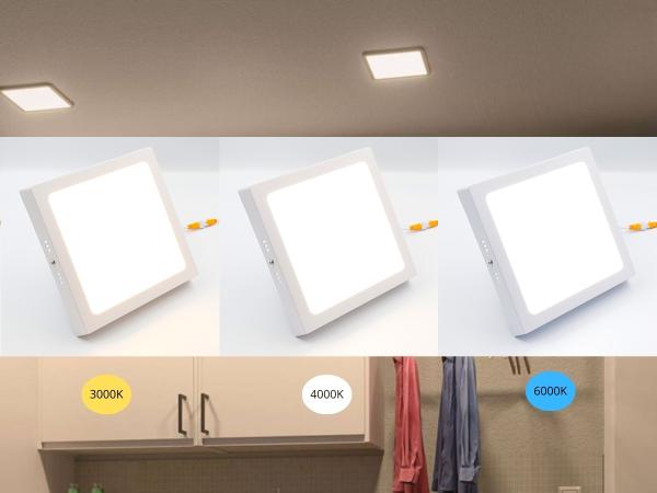 LED surface panel 18W / PSSF / SMD / 3000K - 4000K - 6000K / WH - LPL434