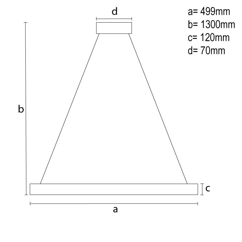 LED luxury hanging light with remote control 80W - TA2303/B