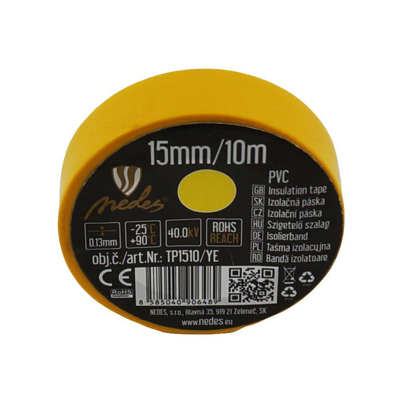 Insulation tape 15mm / 10m yellow - TP1510/YE