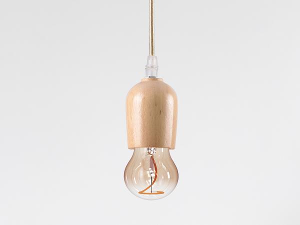 Hanging light E27 / 1,5m / wood - natural - BH681H