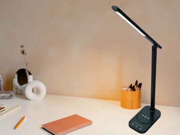 LED desk lamp JENY dimming, timer, wireless charging, USB 8W - DL4305/B