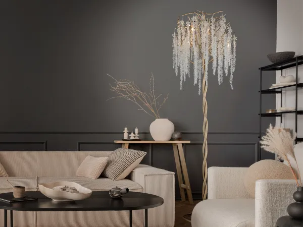 Luxurious crystal floor lamp 5 x G9 - CA021/F 1