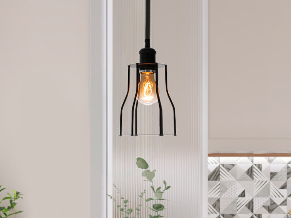 Metal hanging light 1 x E27 - ME0009 1