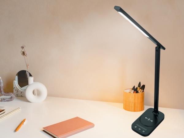 LED desk lamp JENY dimming, timer, wireless charging, USB 8W - DL4305/B 1