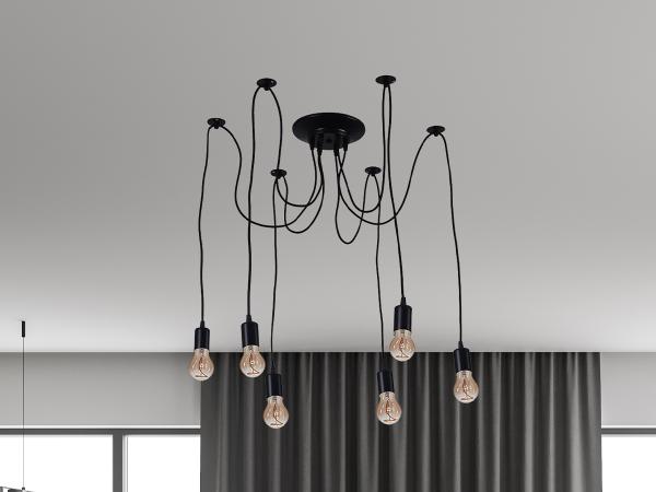 Hanging light E27 / 2m / black - BH5361