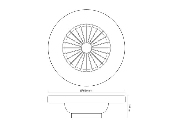 LED light + ceillings fan STAR + remote control 72W - LCL6350 11