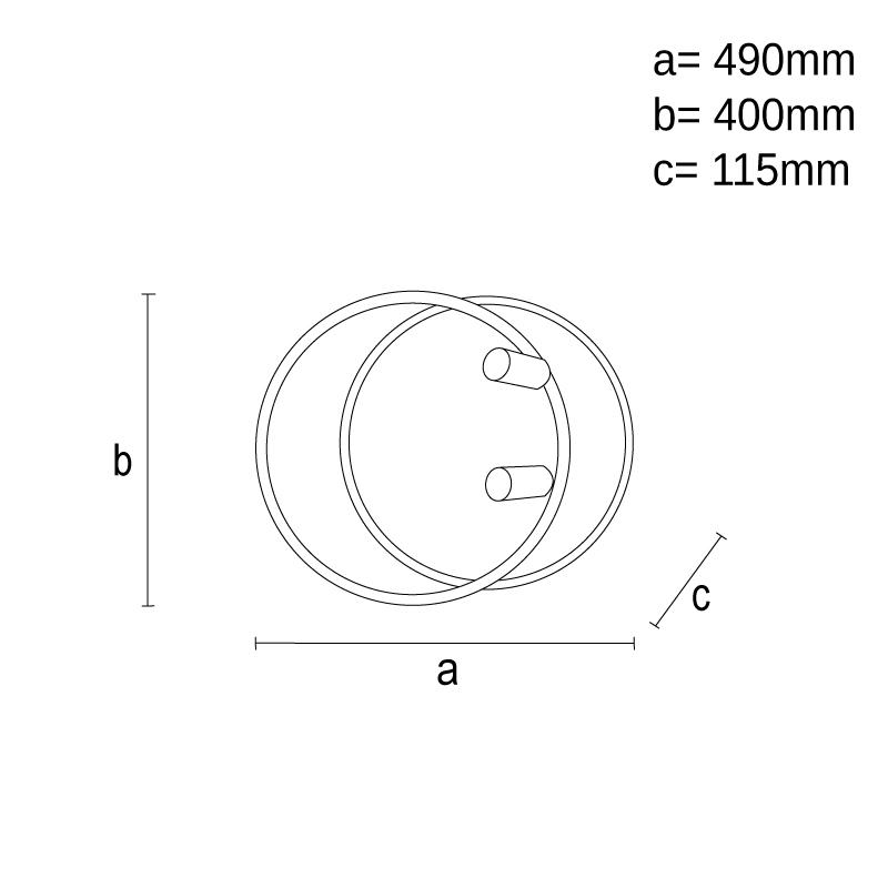 LED ceiling light with remote control 65W - TB1310/WB