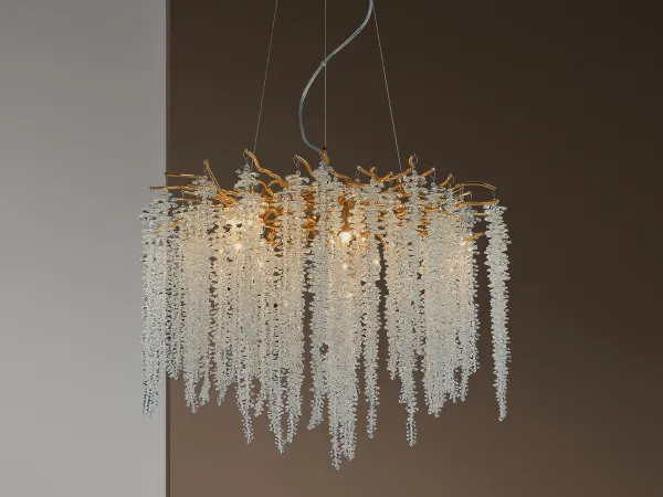 Luxurious crystal hanging chandelier 9 x G9 - CA021/600