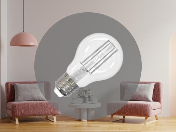 LED filament WHITE 9W - A60 / E27 / 3000K - ZWF102