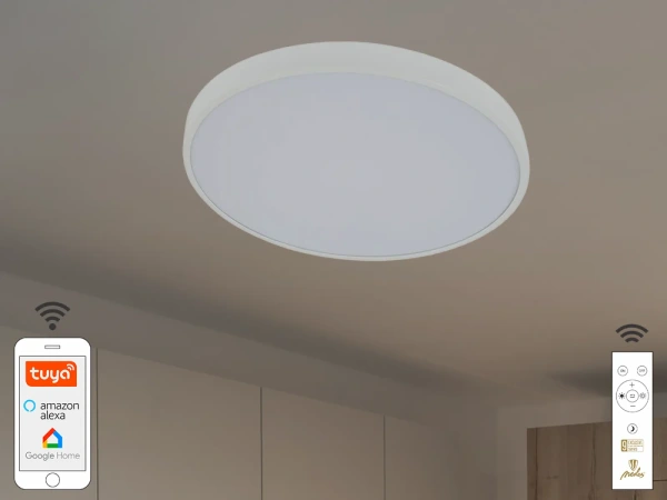 LED ceiling lamp OPAL + remote control + Wifi 48W - LC902AS/WH