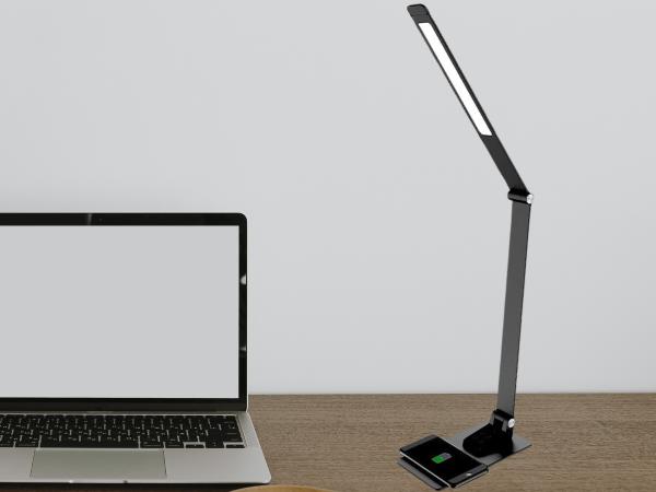 LED desk lamp JULIET dimming, wireless charging, timer, USB 12W - DL5303/B