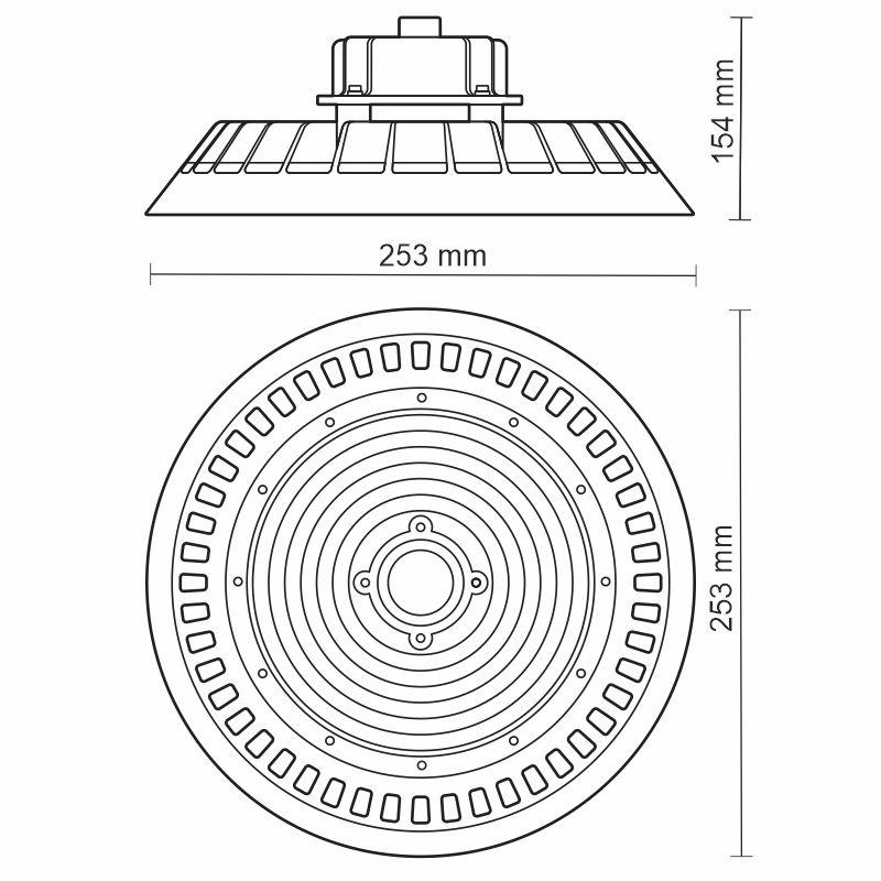 LED light UFO 100W / IP65 / 5000K / 1-10V - LU321/1