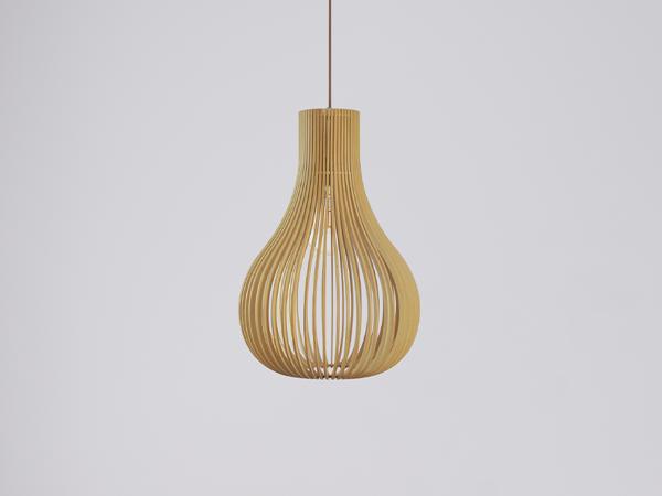 Light solid wood E27 / 310 - WRE081