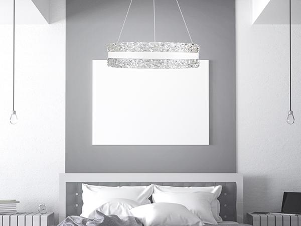 LED luxury hanging pendant light with remote control 80W - TA2303/W