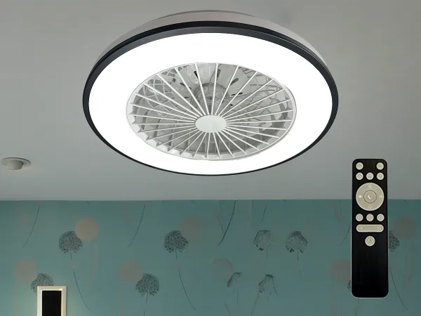 LED light OPAL + ceilings fan + remote control 48W - LCL6344 1