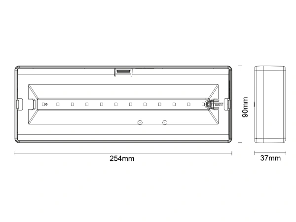 LED emergency light 6W / 3h / IP20 - LEL404A 6