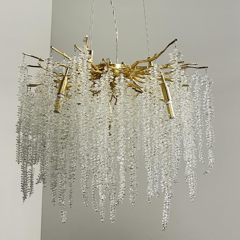 Luxurious crystal hanging chandelier 9 x G9 - CA021/600