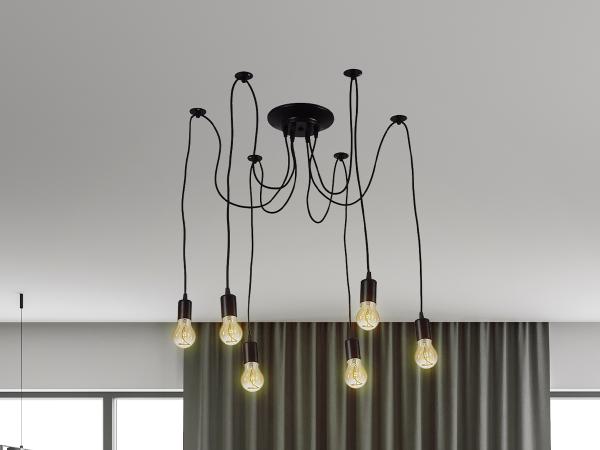 Hanging light E27 / 2m / black - BH5361 1