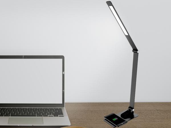 LED desk lamp JULIET dimming, wireless charging, timer, USB 12W - DL5303/B 1