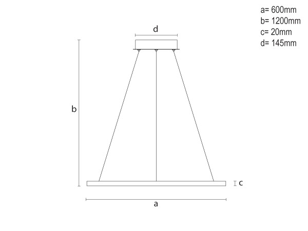 LED pendant light with remote control 32W - TB2300/W 9