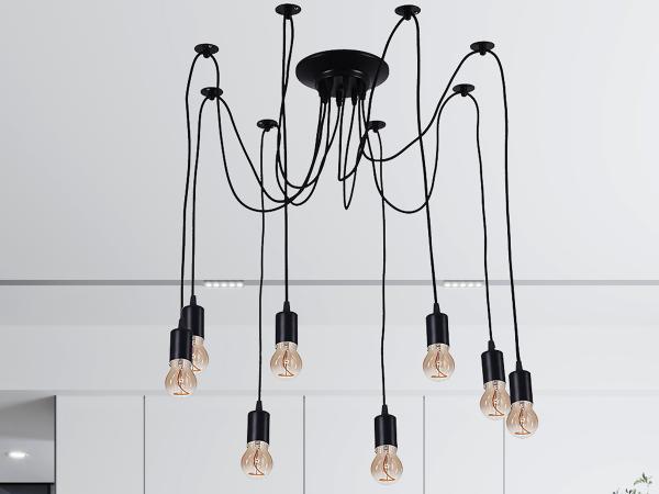 Hanging light E27 / 2m / black - BH5381