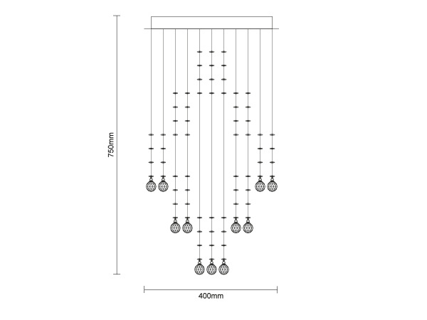 NAURU crystal chandelier - N3010 6
