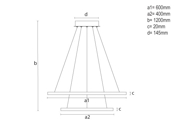 LED pendant light with remote control 55W - TB2301/B 8